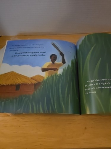 A Story About Malaria Child Book W/ Giant Microbes Mosquito & Malaria & Netting - Picture 7 of 14