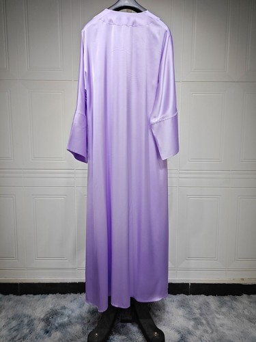 Dubai Women Satin Open Kimono Abaya Muslim Dress Kaftan Robe Turkey Party Gown - Picture 13 of 65