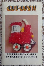 Vintage Celebration Cakes cook book "CUT-UPS"  Baker's Coconut 2nd edition 1971