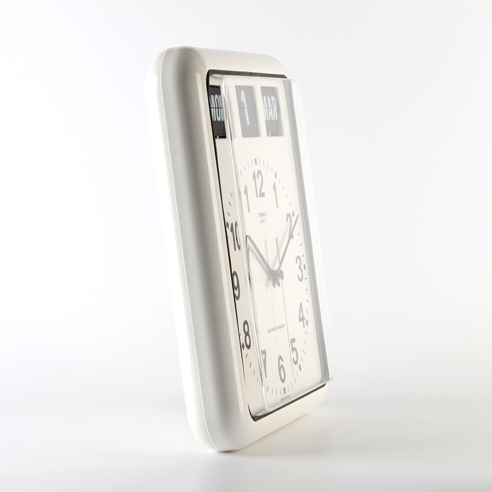 New TWEMCO Wall Clock Perpetual Calendar Function BQ12A White 38cm