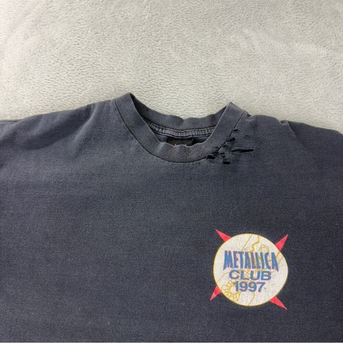 VTG Metallica Covering the World Club 1997 Giant Tag Men's Sz Large Distressed - Bild 12 von 16