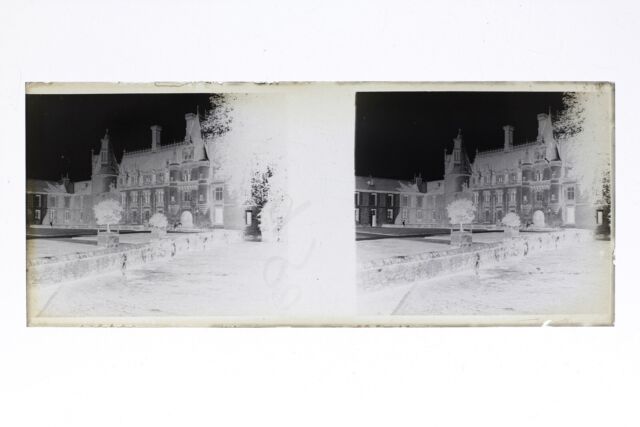 France Castle Photo Negative PL51L25n9 Plate Glass Vintage 1928 France Castle Photo Negative PL51L25n9 Plate Glass Vintage 1928