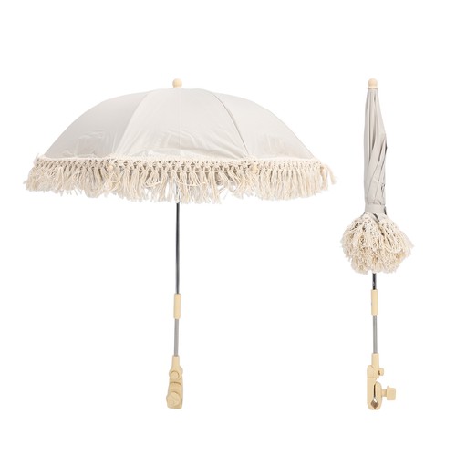 Baby Stroller Umbrella Sunshade UV Blocking Adjustable Angle Clamp On Universal - Picture 13 of 18