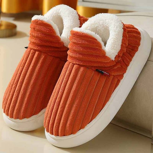 Women Slippers Winter Foral Winter Warm Home Slippers Soft Plush Slip on Shoes - Picture 16 of 24