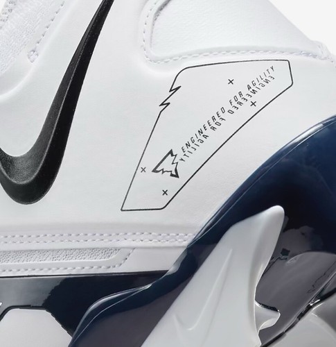 Nike Alpha Menace Pro 3 White-Navy-Black Football Cleats CT6649-108, Men's 13 - Picture 9 of 9