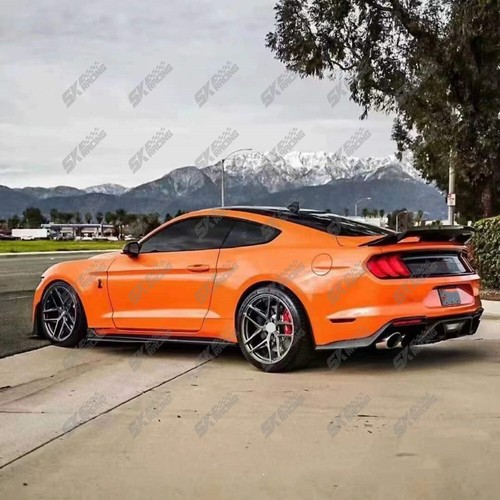 Carbon Fiber/Gloss Black Rear Trunk Spoiler Wing Bodykit For Ford Mustang 18-23 - Picture 19 of 52