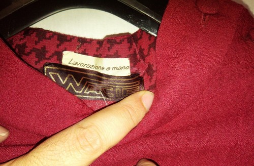 Vestito Donna Invernale 90% Lana Rosso Ciliegia 44 Tessuto Crêpe Lunghezza Midi - Picture 8 of 12