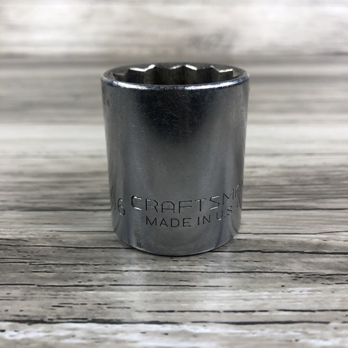 Craftsman 12 Point 1 1/16" V Series 1/2" Drive Socket Made in USA 47515 - Foto 2 di 11