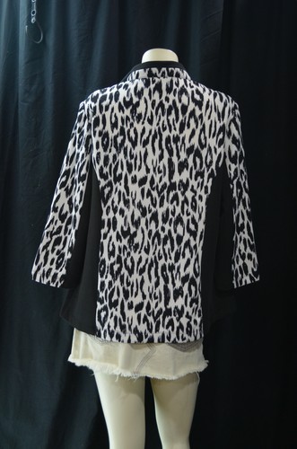 Chicos ponte knit blazer suit coat light jacket open jungle top Chico 2 M L NEW - Picture 6 of 8