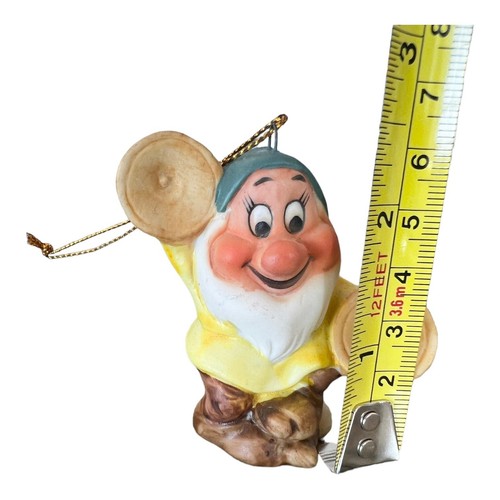 Vtg Schmid Walt Disney Seven Dwarfs Bashful Playing Cymbals Music Figurine 1987 - Picture 2 of 6