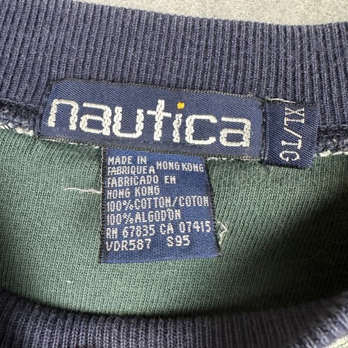 Vintage Nautica Fleecepullover Pullover Herren XL kariert 90er Sweatshirt Golf bestickt - Bild 5 von 11