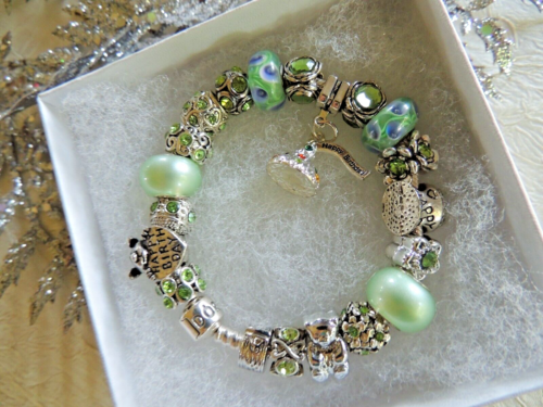 PANDORA BRACELET AUGUST HAPPY BIRTHDAY Hershey Kiss Cake Charm 7.5, 7.9, 8.3inch - Picture 4 of 10