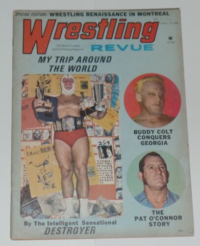 THE DESTROYER DICK BEYER APRIL 1972 WRESTLING REVUE MAGAZINE NWA NJPW AJPW - Picture 2 of 11