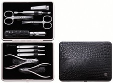 Zwilling ZWILLING® Classic Inox Rahmen-Manicure Etui Kroko Nagelpflegeset schwar