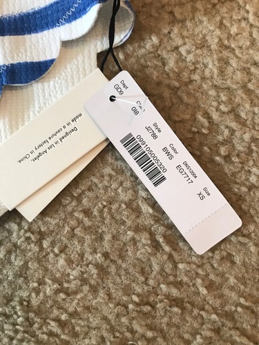 MARYSIA FOR JCREW Antibes bikini bottom in watercolor stripe SIZE XS BLUE WHITE - Picture 3 of 6