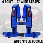 3" 4 Point UTV SXS Harness Auto Style Buckle RZR Teryx X3 Talon YXZ1000R - BLUE