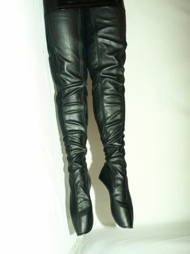 Entrepierna de ballet cuero artificial negro, talla 40 - 47 RV, nuevo, longitud 80 cm PL - Imagen 2 de 2