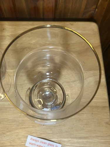 International Silver Company 2er Set Kerzenständer Hurricane Glas Goldrand - Bild 6 von 6