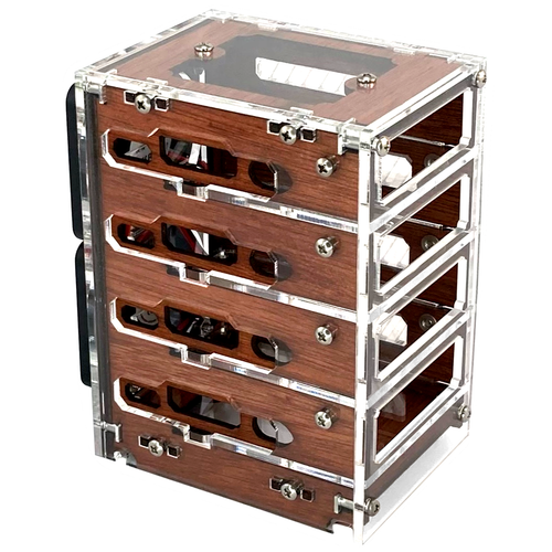 Custodia cluster C4Labs Bramble per Raspberry Pi5, 4B, 3B e 2,5" unità di memoria a stato solido (4 o 6 stack) - Foto 14 di 28