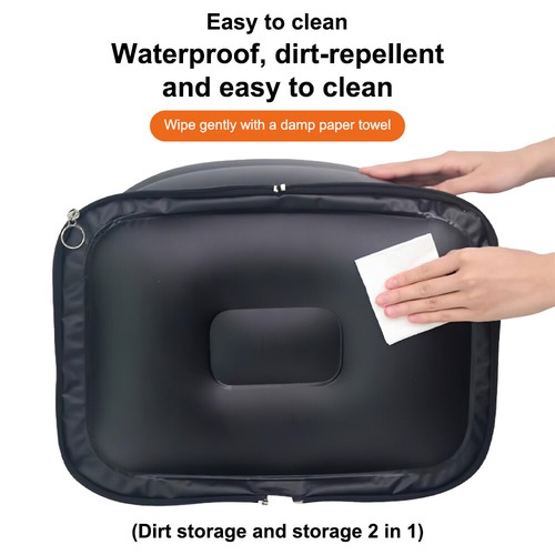 Cojín inflable para pies de viaje reposapiés almohada para piernas para escritorio de oficina coche avión - Imagen 11 de 14