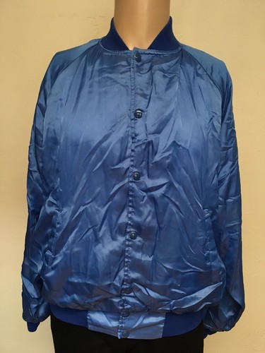 Vintage 80s SUN VALLEY BOWL 700 CLUB ALBUQUERQUE NM SATIN BOMBER JACKET USA L - Picture 4 of 12