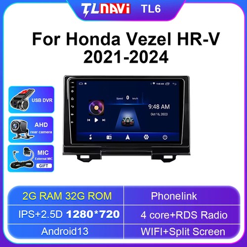 Reproductor estéreo multimedia navegación GPS para automóvil Honda Vezel XRV HRV 2021-2024 - Imagen 41 de 48
