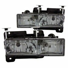 ANZO Crystal Headlights w/ Smoke Lens for 1988-1998 Chevrolet C1500