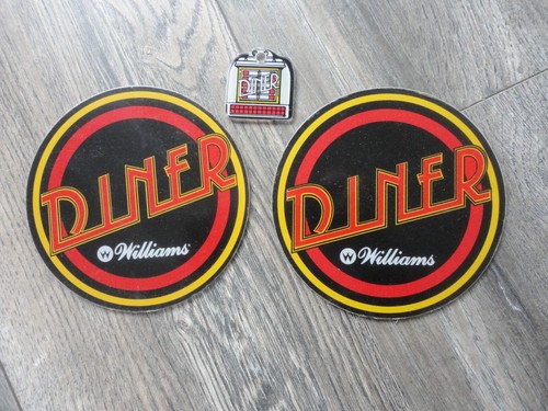 Diner Pinball Machine Williams Speaker Plastic Cutouts & Key Chain Mint