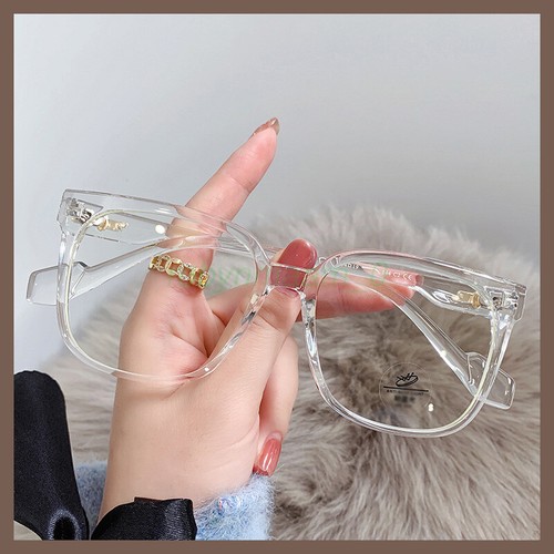 AU Gm Glasses Retro Big Frame Myopia Frame Fashion Anti-blue Light Flat Mirror - Picture 9 of 11
