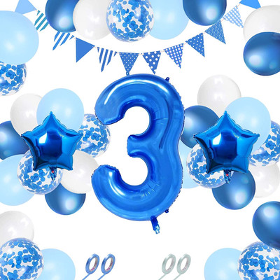 Ballon Anniversaire 3 Ans Deco D Anniversaire Garcon 3 Ans Happy Birthday Ebay