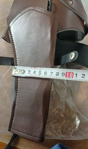 Étui ceinture revolver cuir artificiel rétro médiéval cowboy cosplay - Photo 11/18