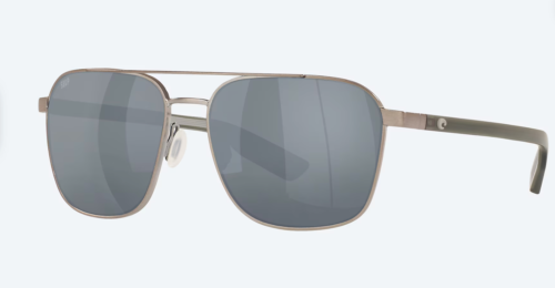 Costa Del Mar Sonnenbrille WADER gebürstet metallisch 6S4003-18 SILBER VERSPIEGELT