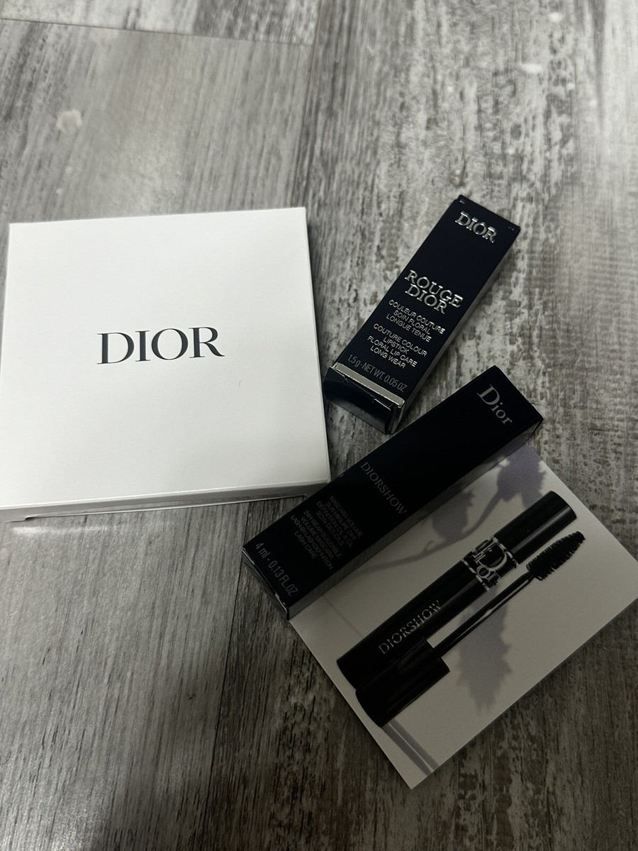 Dior Rouge Gift Set 3 Pcs: Pocket Mirror, Lipstick 999 Satin