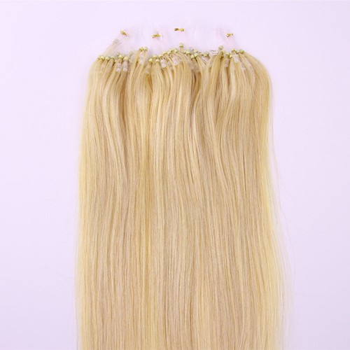 Micro Ring Loop Tip Remy Echthaar Extensions Russisches Glattes Haar 100-200er USA - Bild 37 von 74