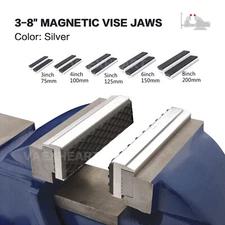 US STOCK 3"-8" Universal Vise Jaws with Strong Magnetic Soft Vice Pads Cover