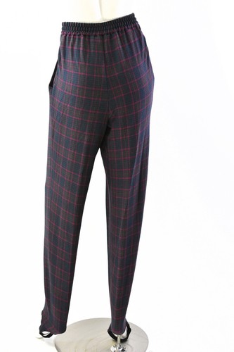 80s Vintage Plaid Tapered Leg High Waist Stirrup Pants Womens 4 Chelsea Studio - Picture 5 of 6