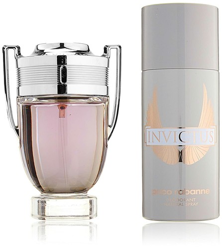 Invictus Paco Rabanne Set 3.4 oz Eau De Toilette Spray + 5.1 oz Deodorant men - Picture 2 of 4