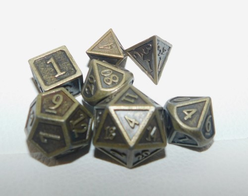DICE SETS - METAL DICE - DnD - DUNGEONS and DRAGONS - All with DICE POUCHES - Picture 7 of 48