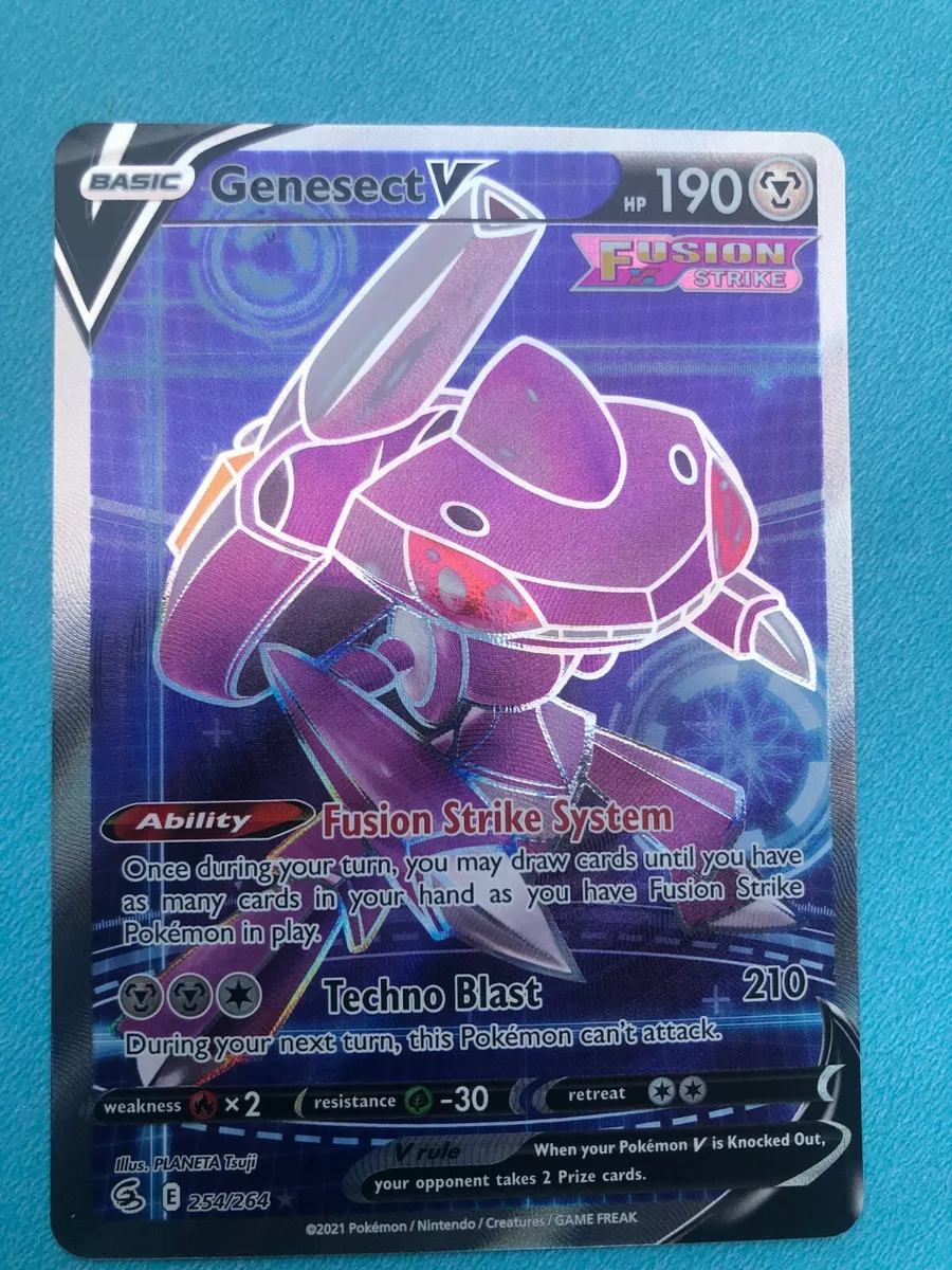 Genesect V 254/264 Fusion Strike Full Art Pokemon Card Near Mint