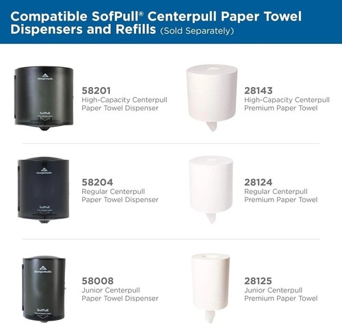 Sofpull Centerpull Regular Capacity Premium Paper Towel, White, 28124, 324 Sheet - Picture 8 of 10