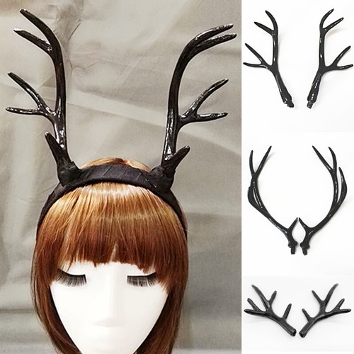 1 paio di fasce per capelli Mori Antlers corna di cervo fascia cosplay oggetti di scena copricapo Halloween - Foto 3 di 17