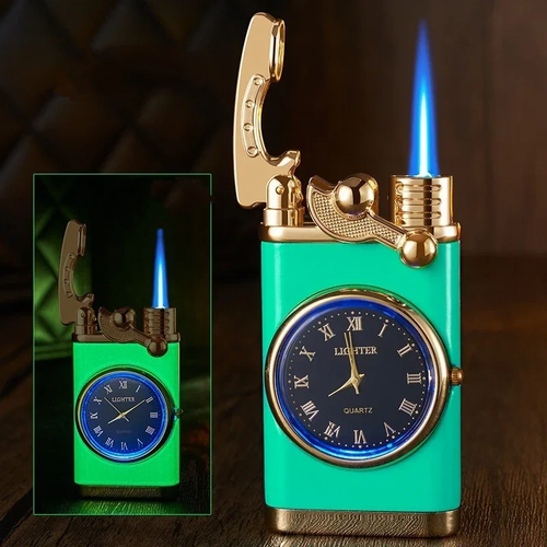 Inflatable Cigar Lighter Real Dial Blue Light Lighter Multifunctional Lighter - Picture 28 of 31