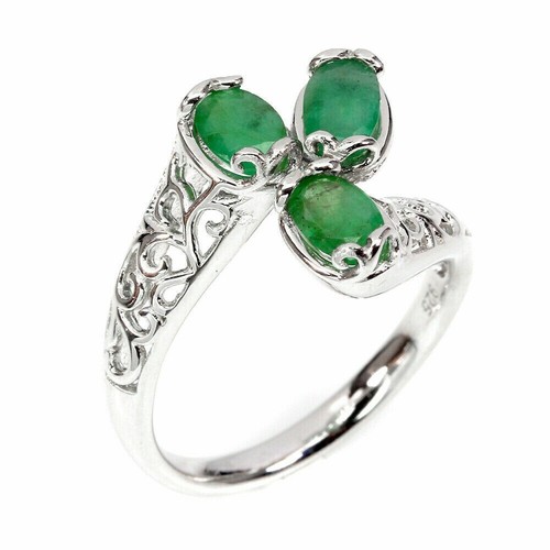 Sparkling White Topaz Cuff Earrings 14K Gold on Sterling Emerald Cut 3x5 - Picture 17 of 23