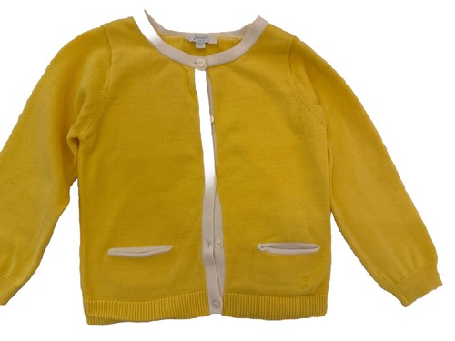 Jacadi yellow cardigan size 4 for little girls - Picture 1 of 5