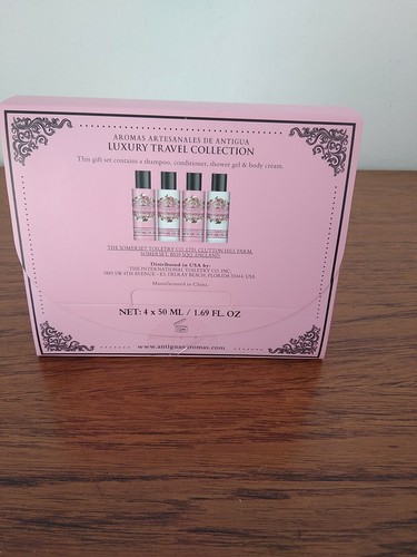 AROMAS ARTESANALES DE ANTIGUA TRAVEL COLLECTION ~ ROSE PETAL 4 x 50ml - Picture 5 of 8