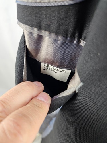 J. Ferrar Men's Black Wool Blazer Jacket 42R - Picture 9 of 9