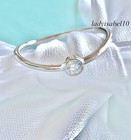 Tiffany & Co Elsa Peretti Platinum .08ct Diamond Wave Narrow Sz 4.5 w Box