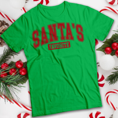 Herren und Damen Weihnachtsmann Lieblings Weihnachten T-Shirt Tee #MC