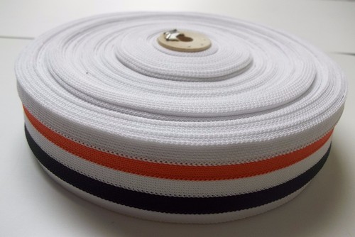 Braid Trim Orange/Black/White 5 stripe 2" wide, per yard, school,cheer,uniform - Picture 3 of 3