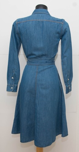 Ralph Lauren Cotton Linen mix Denim Shirt Dress Size 4 UK 0 US - Picture 6 of 12